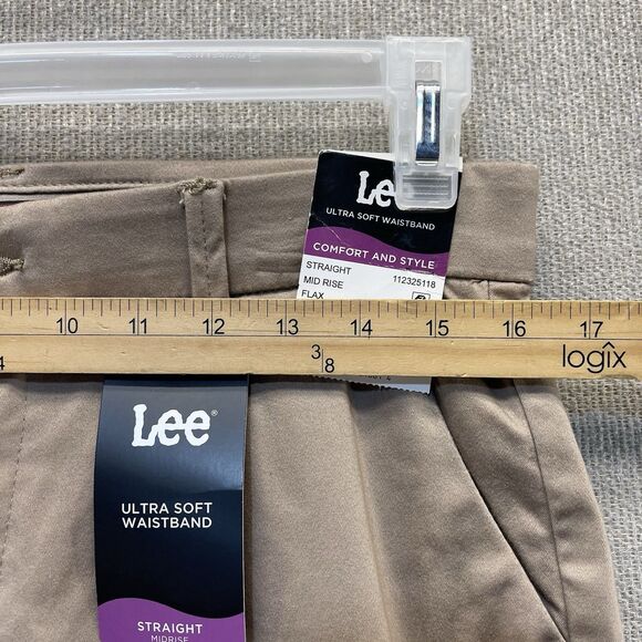Lee Pants Ultra Soft Waistband Comfort Straight Leg Mid Rise Women's 10 M - Picture 3 of 14